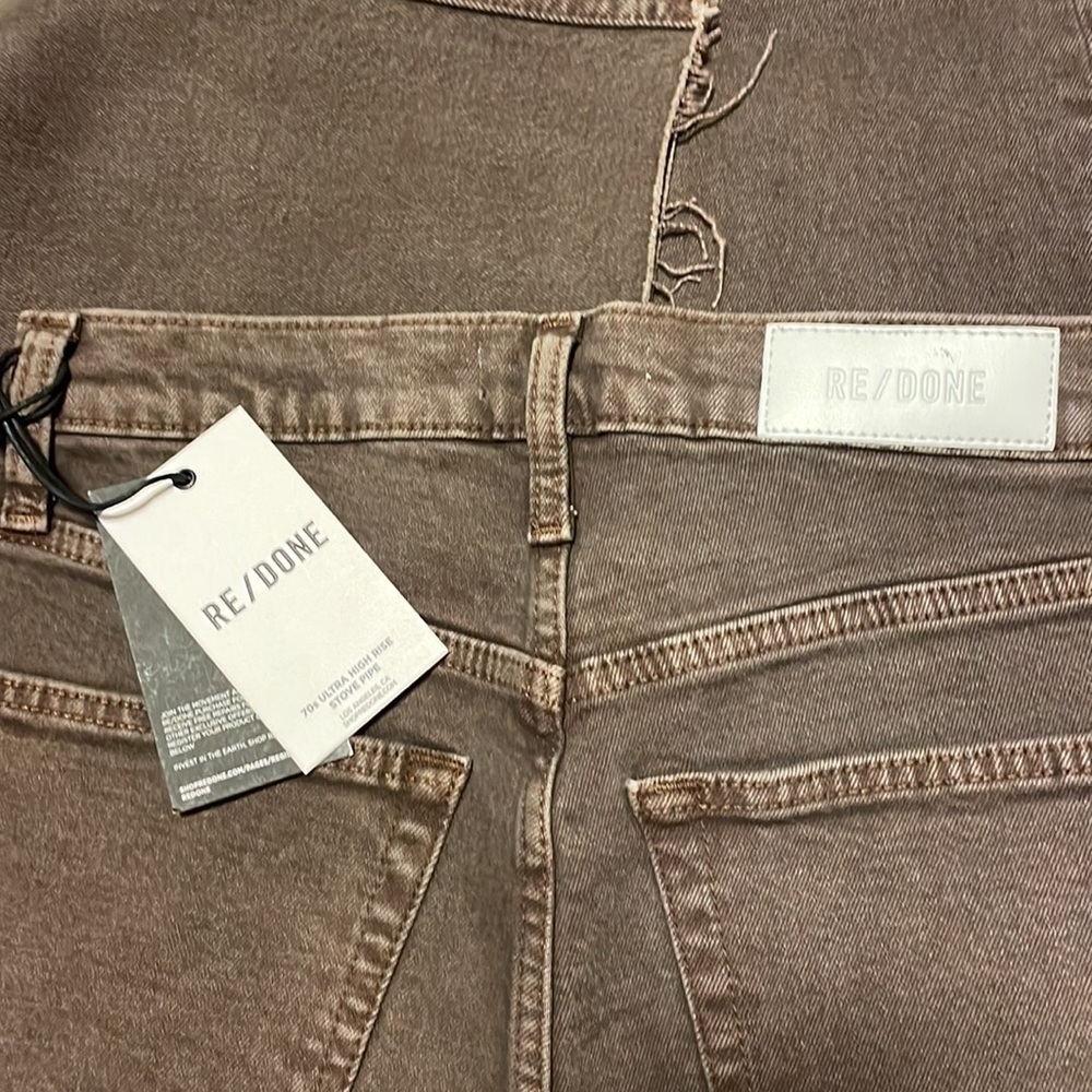 NWT RE/DONE 70s High-Rise Stove Pipe Straight-Leg Jeans - Picture 5 of 5